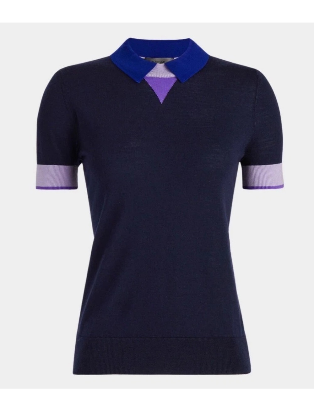 G/FORE Layered Merino Wool Polo Sweater Top Womens Golf NEW